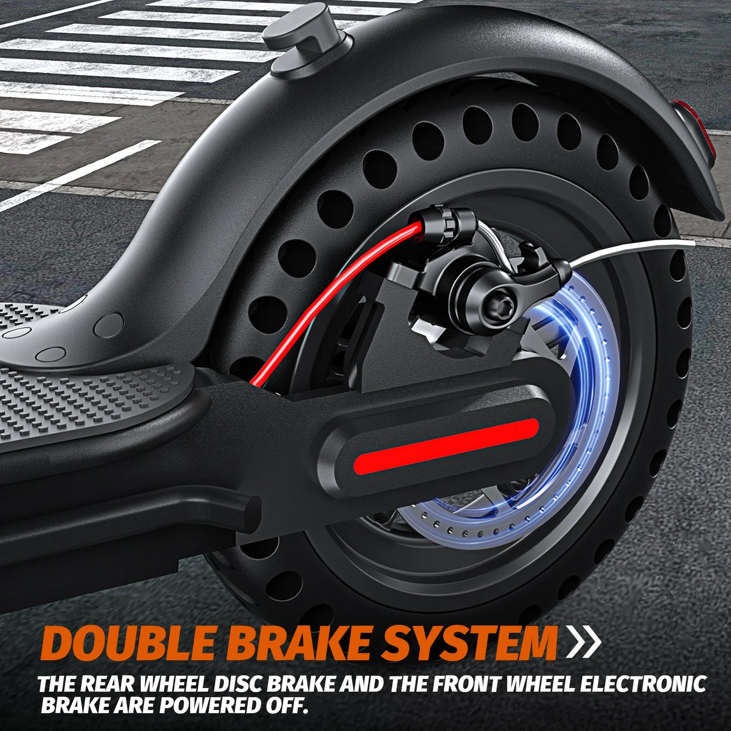 Foldable Electric Scooter with Dual Brake System for All Ages
