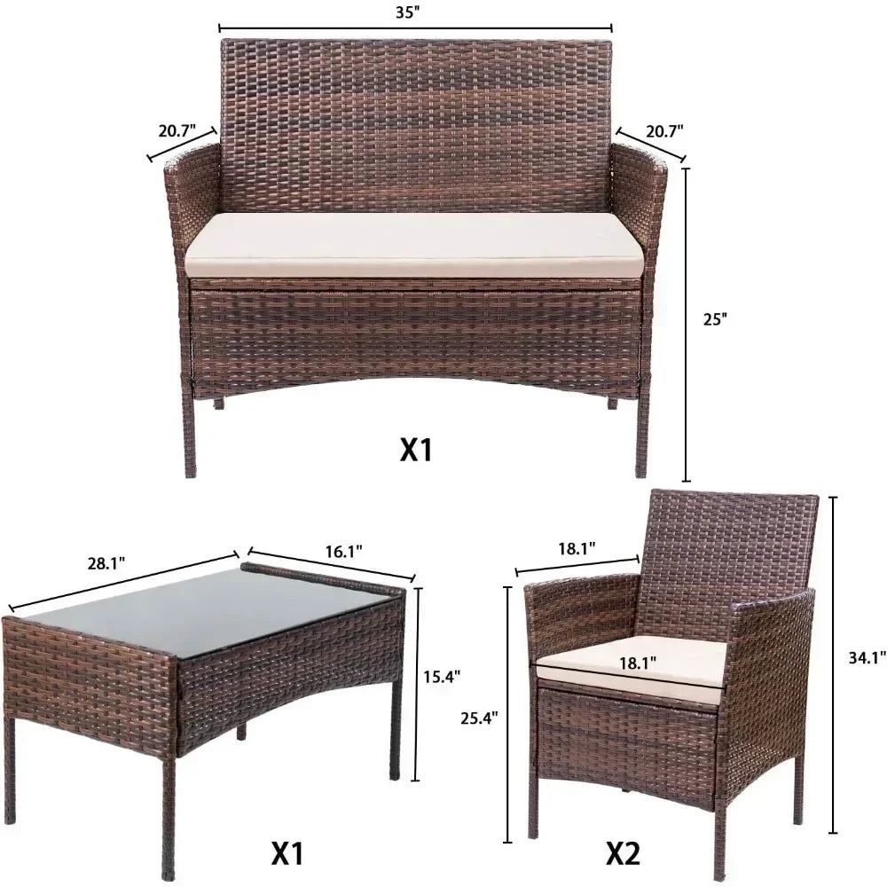 Modern Outdoor Indoor Furniture Set for Patio and Garden