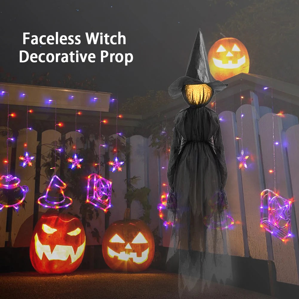Halloween LED Light Up Screaming Witch Stake Outdoor Decor