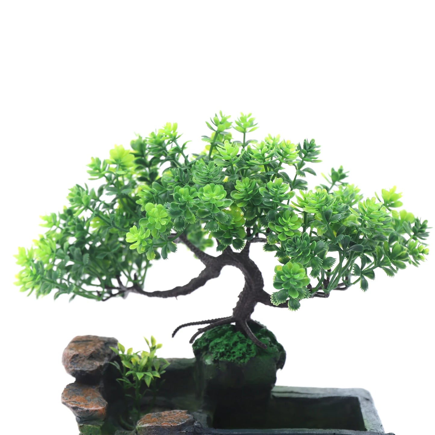 Miniature Mountain Waterfall Bonsai for Tranquil Home Atmosphere