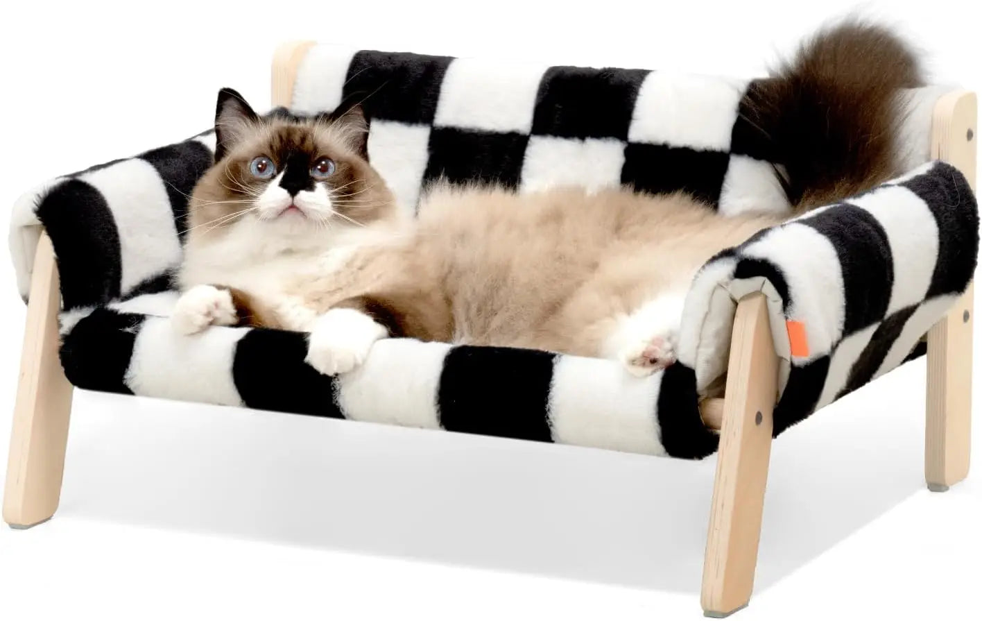 Mewoofun Elevated Cat Couch Bed with Removable Mattress Cover