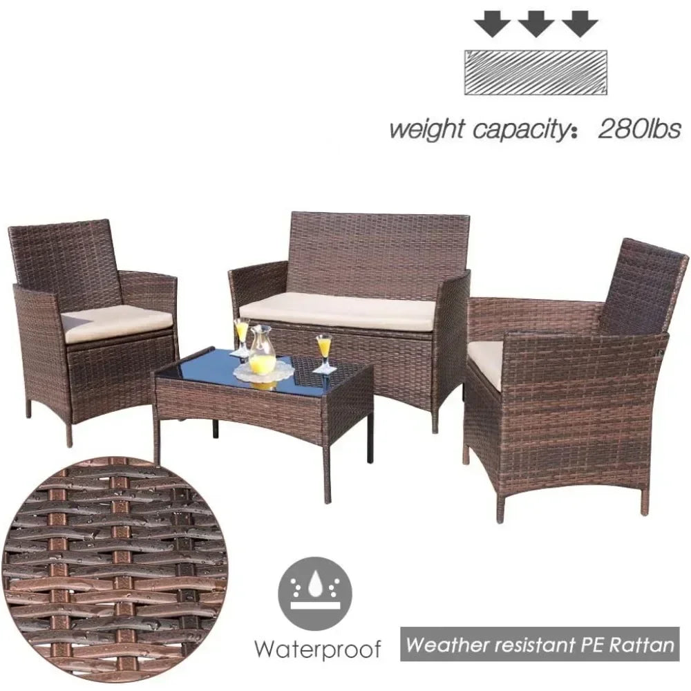 Modern Outdoor Indoor Furniture Set for Patio and Garden