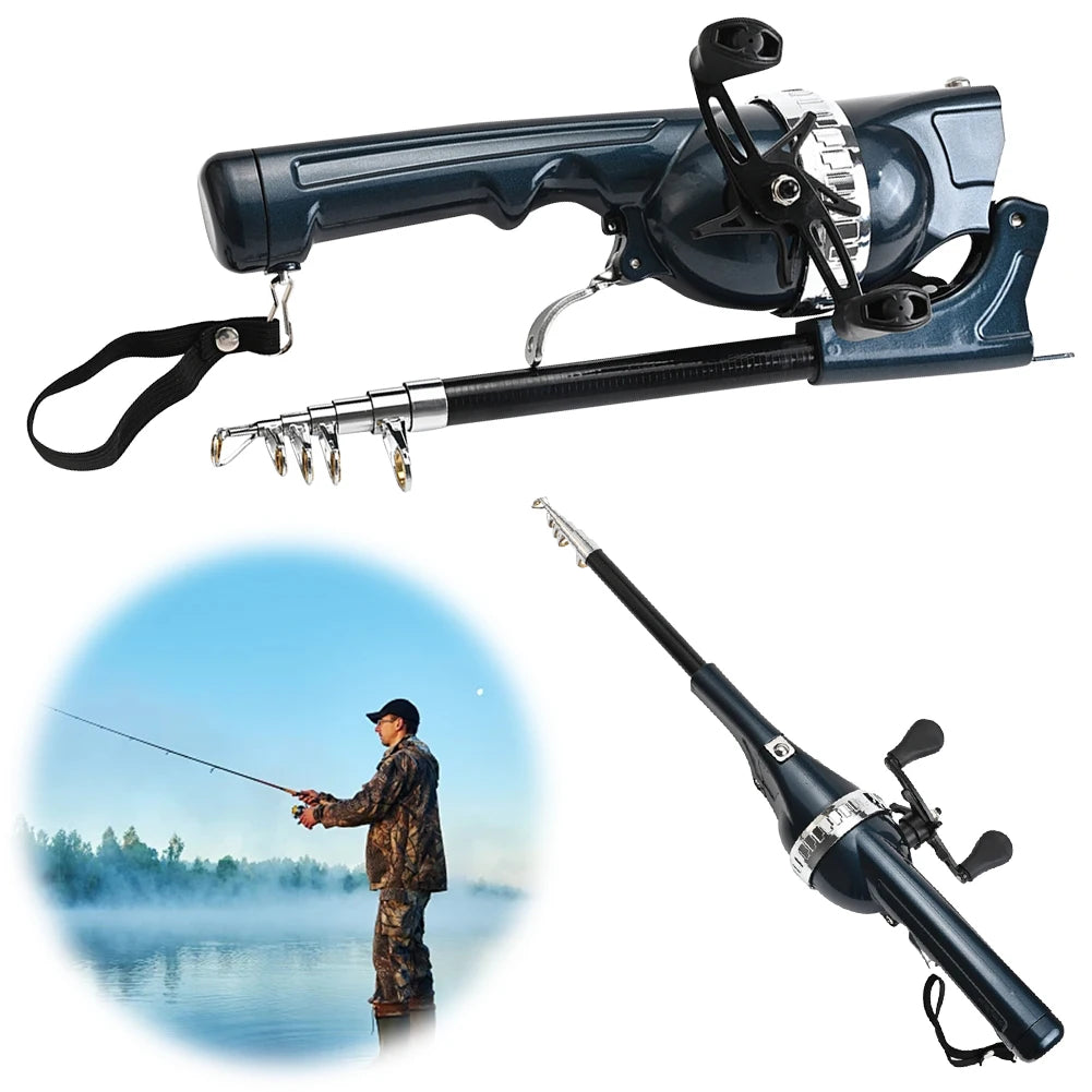 Portable Folding Fishing Rod with Reel for Travel Adventures
