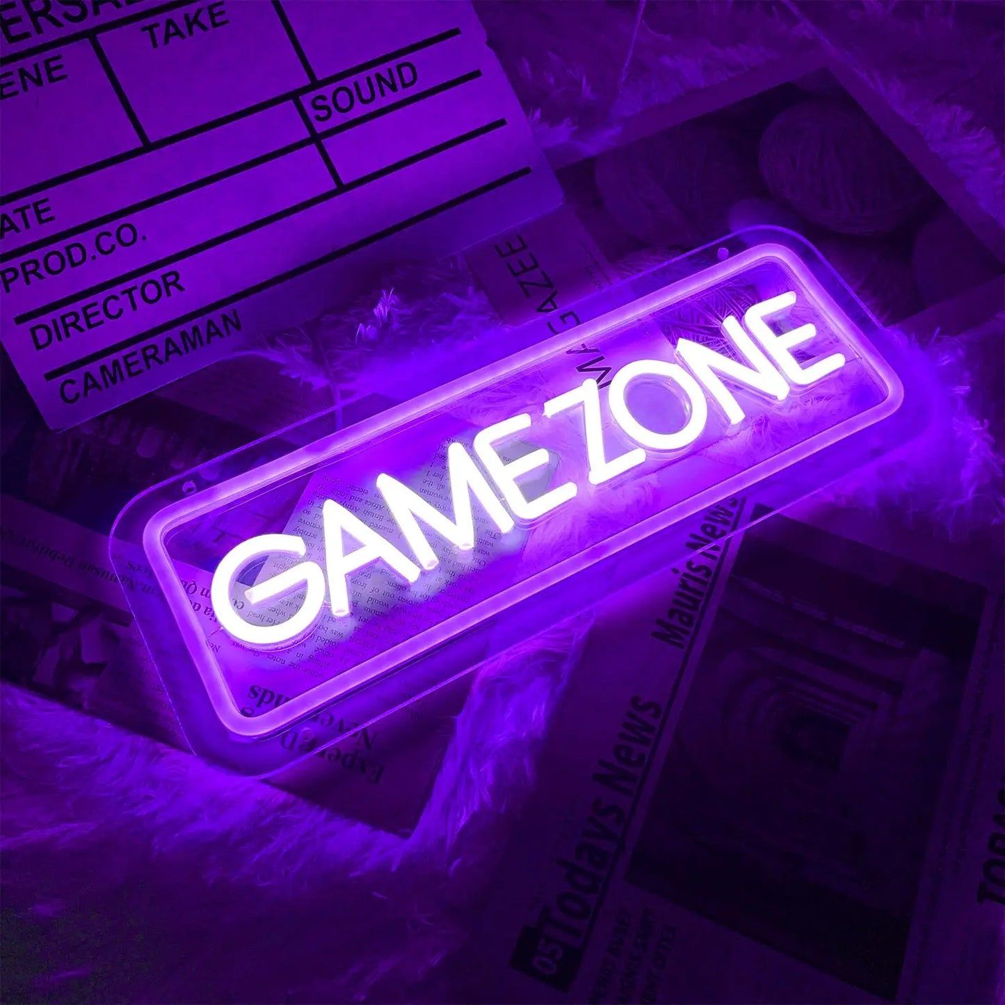 Game Zone Neon LED Sign Wall Decor for Gamers