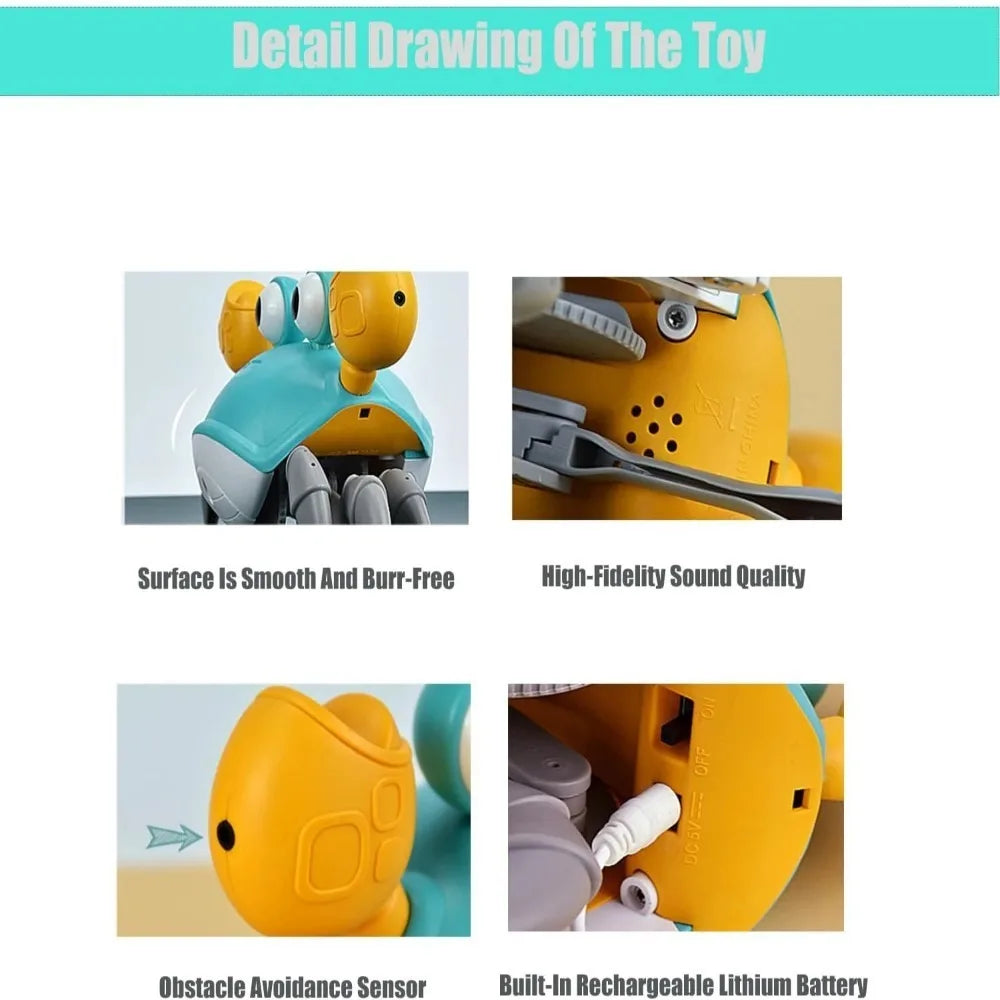 Interactive Dancing Crab Dog Toy With Musical Sounds