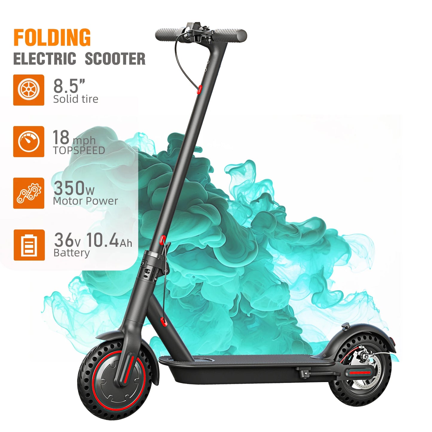 Foldable Electric Scooter with Dual Brake System for All Ages