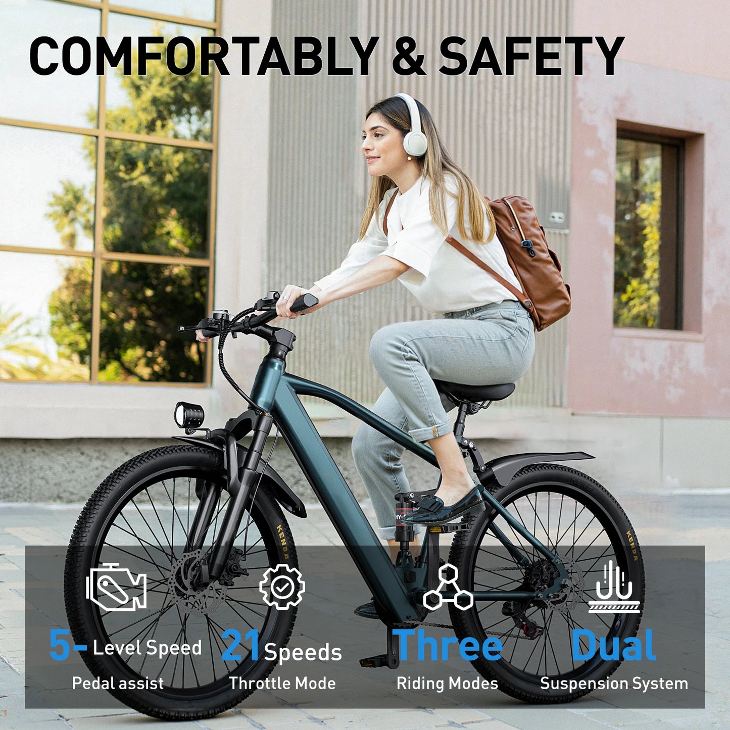 500W Electric Motorcycle for Adults with Powerful Lithium Battery