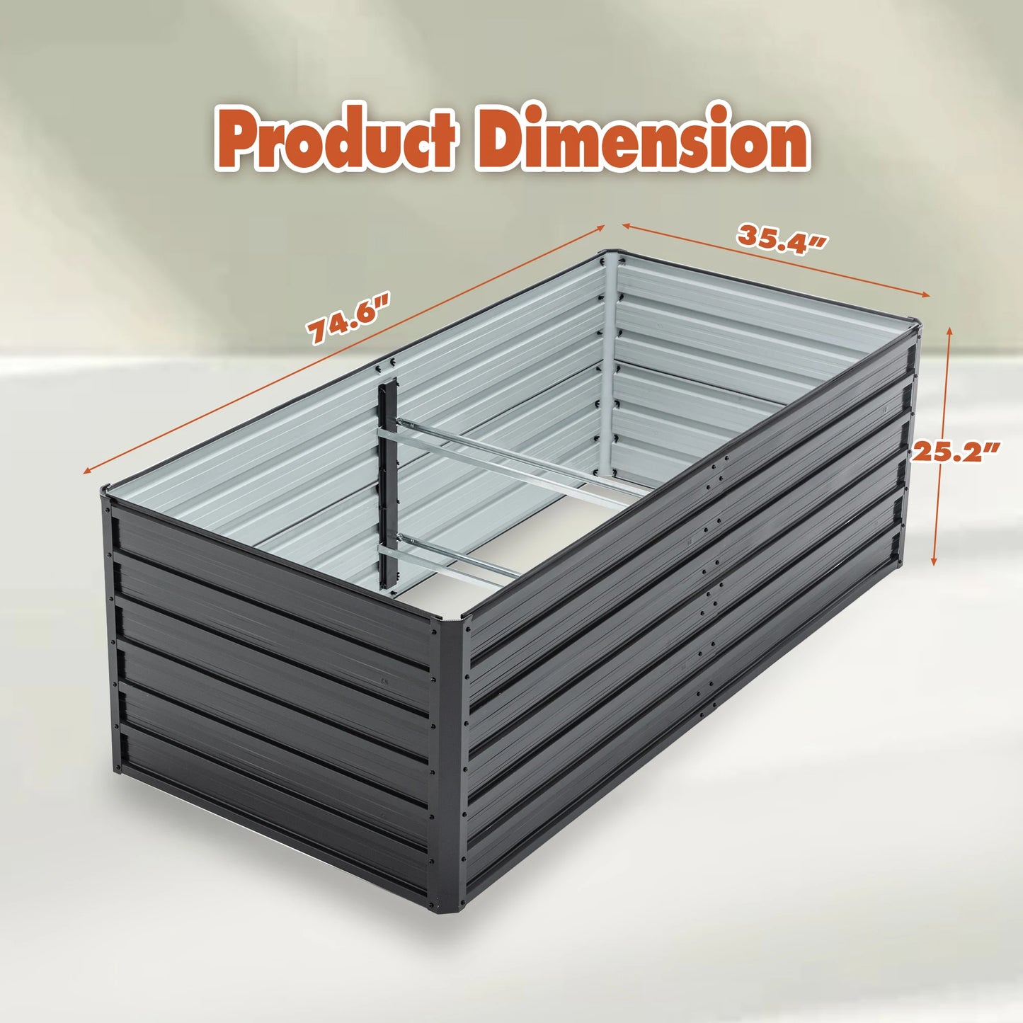 Metal Raised Garden Bed for Vegetables and Plants Outdoor Use