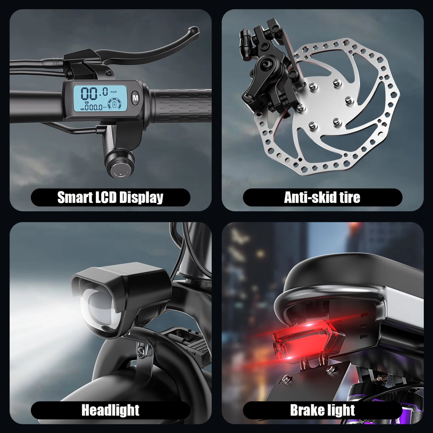Electric Bike for Adults with Removable Battery and Brushless Motor