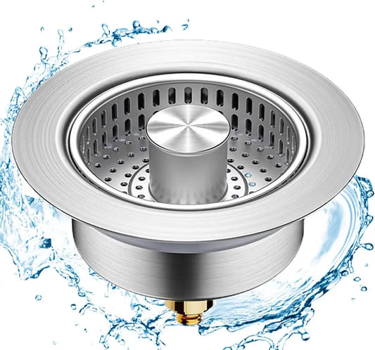 Universal 3 In 1 Kitchen Sink Drain Strainer Stopper