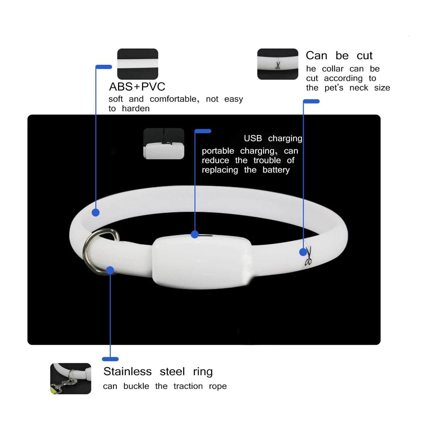 LED Light Up Safety Collar for Pets