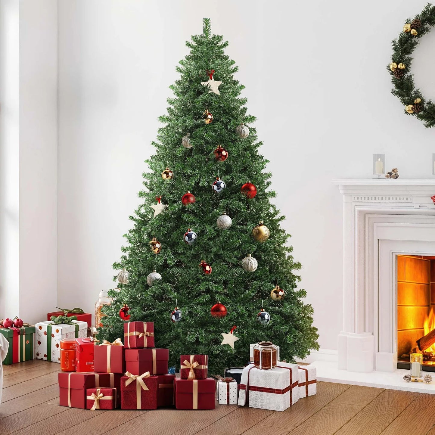 Artificial-Grade Pine-Like Christmas Tree With Durable-Hinges And Foldable-Base Pro