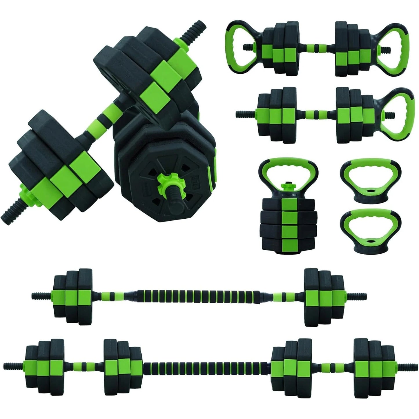 4 in 1 Adjustable Kettlebell and Dumbbell Set for Home Gym