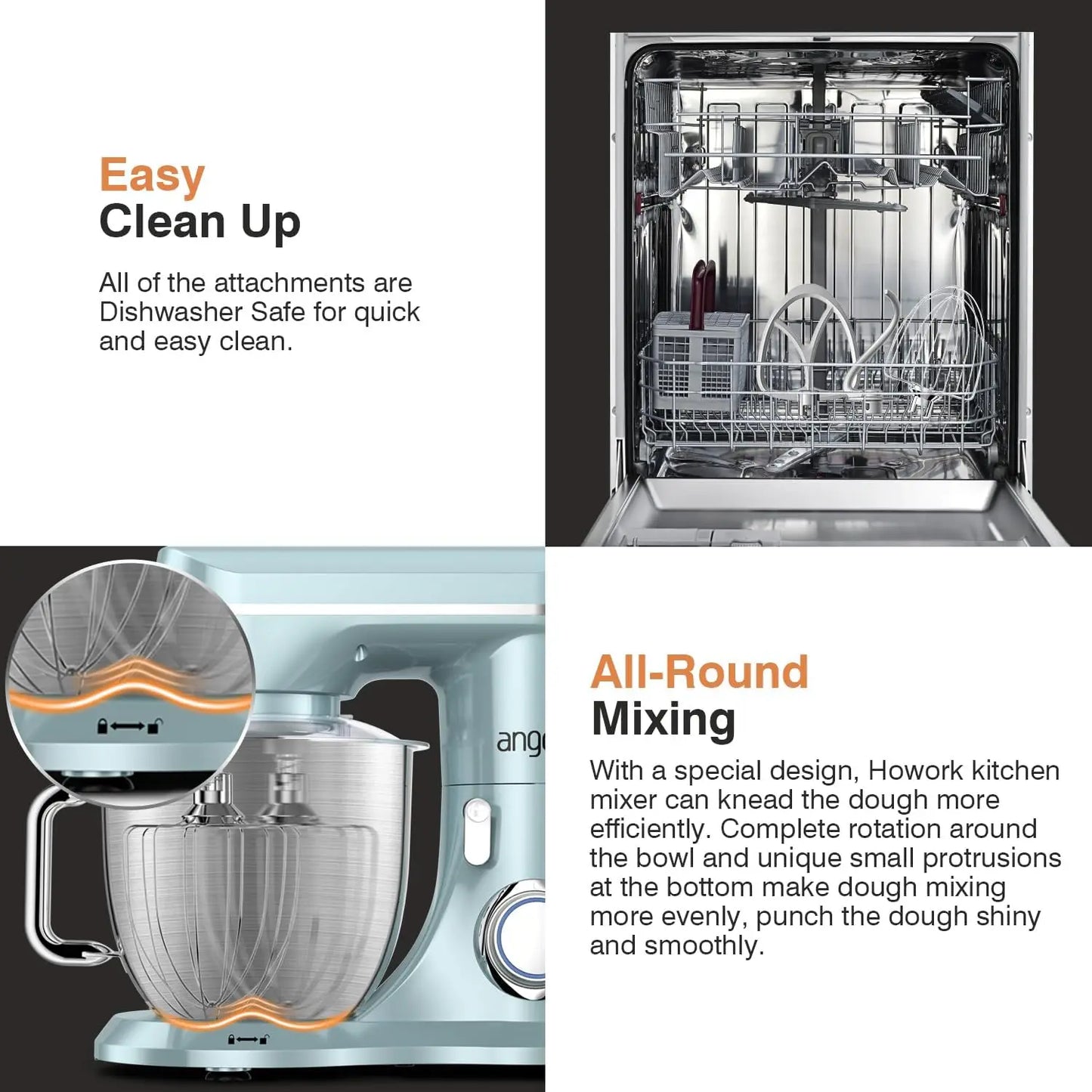 Countertop Mixer With 10 Speed Tilt Head And Dough Hook