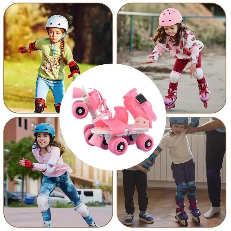 Adjustable Skates Rolling For Child With 4 Wheels  For Boys Girls Beginner