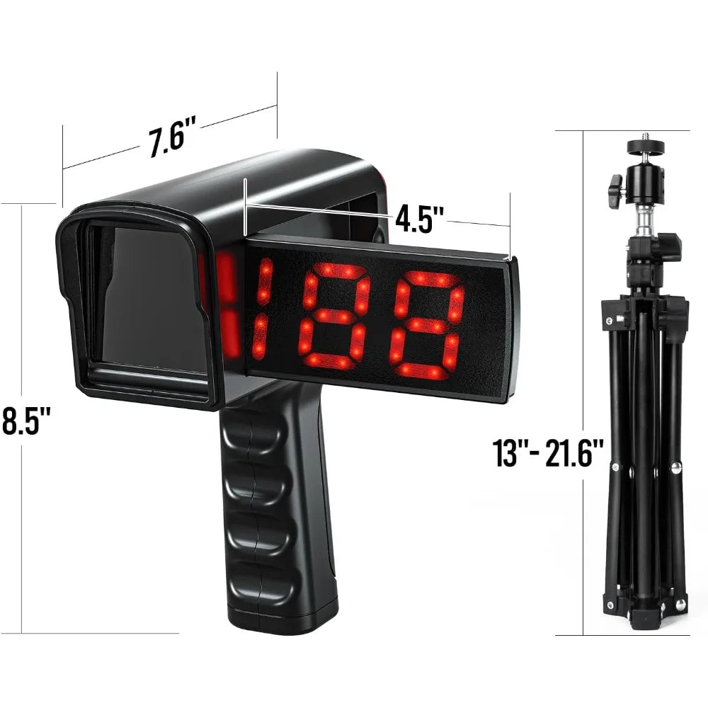 Baseball Radar Gun with LED LCD Display Handheld or Tripod