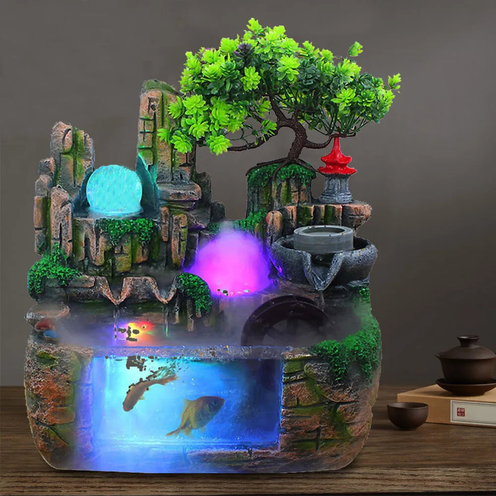 Fountain Rockery Feng Shui Water Sound Desktop Decor