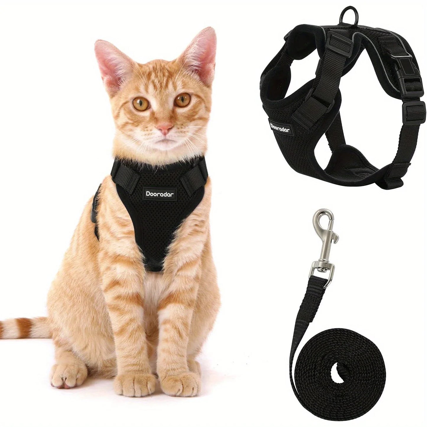 Non-Slip Adjustable Cat Leash and Vest Carrier System