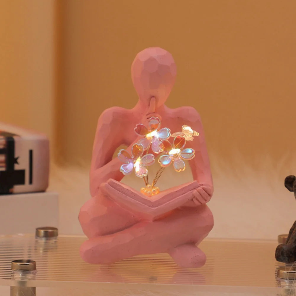 Abstract Resin Thinker Sculpture for Home Decoration and Gifts