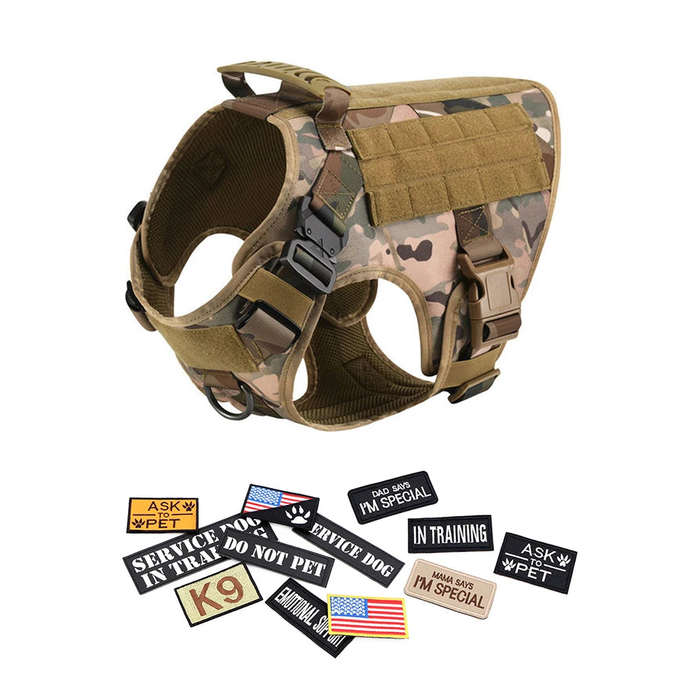 Tactical Dog Harness Set for Training and Adventures