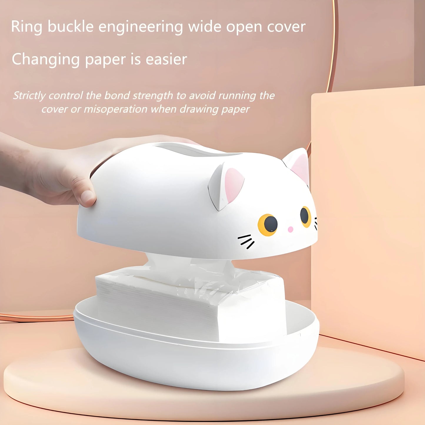 Elegant Cartoon Tissue Box Holder With Toothpick Slot