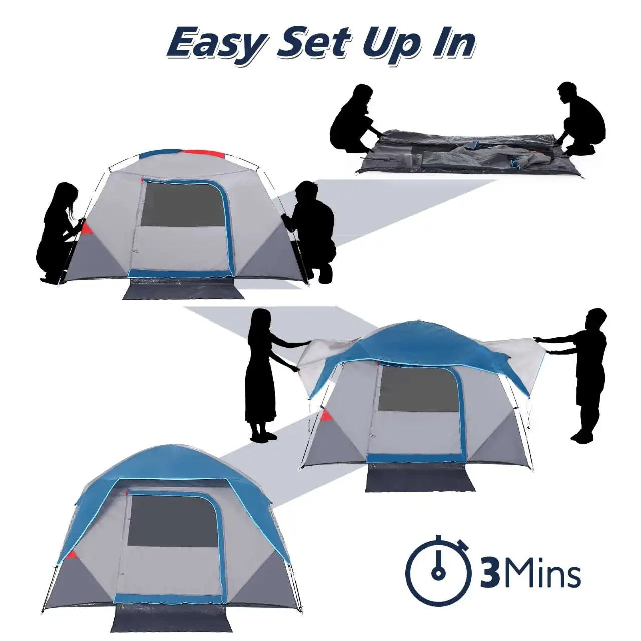 Easy Setup Camping Tent For Four Season Outdoor Shelter