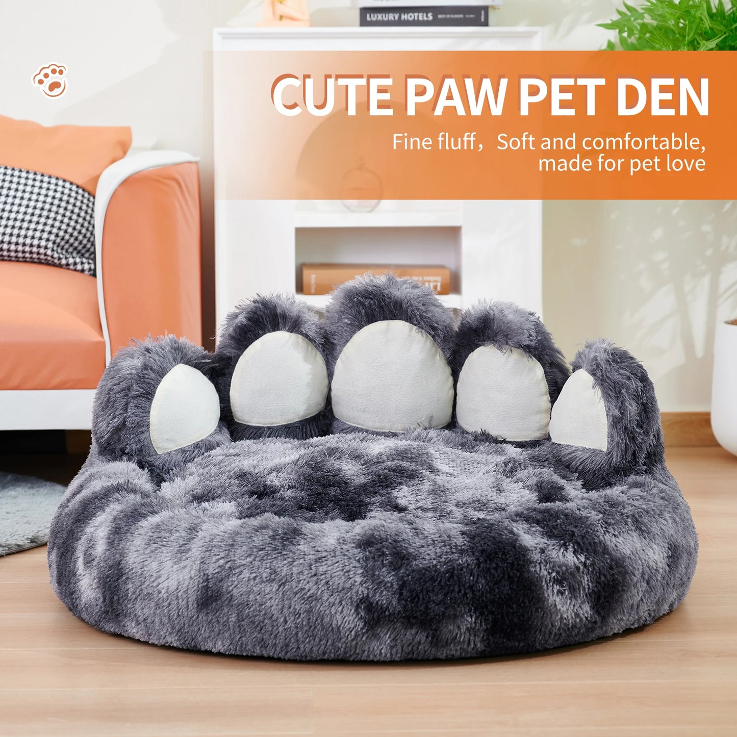 Cozy Paw Shape Dog Bed for Ultimate Comfort and Warmth