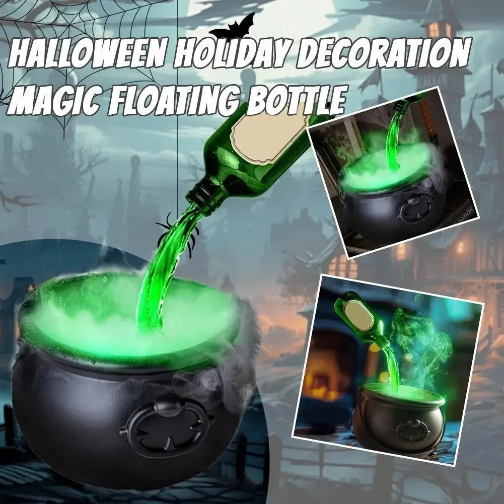 Witch Cauldron With Led Light And Fog Mist Maker Decor