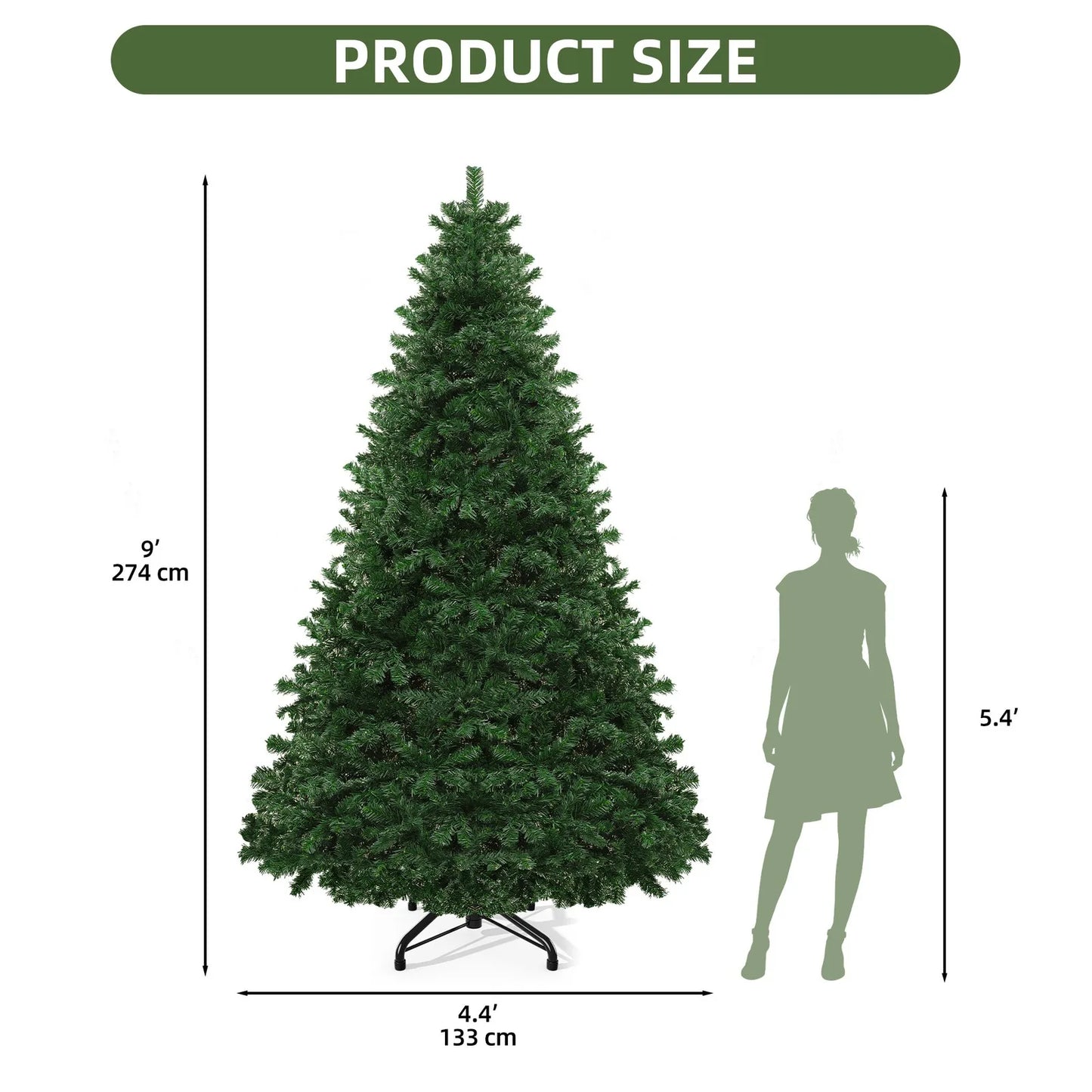 Artificial-Grade Pine-Like Christmas Tree With Durable-Hinges And Foldable-Base Pro