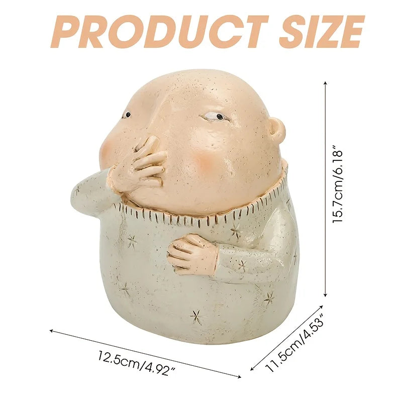 Funny Holding Nose Sculpture Statue For Home Shelf Decor