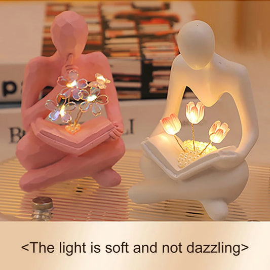 Abstract Resin Thinker Sculpture for Home Decoration and Gifts