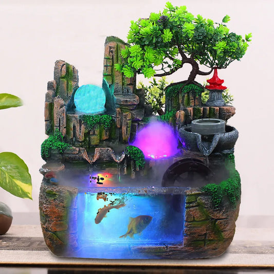 Fountain Rockery Feng Shui Water Sound Desktop Decor