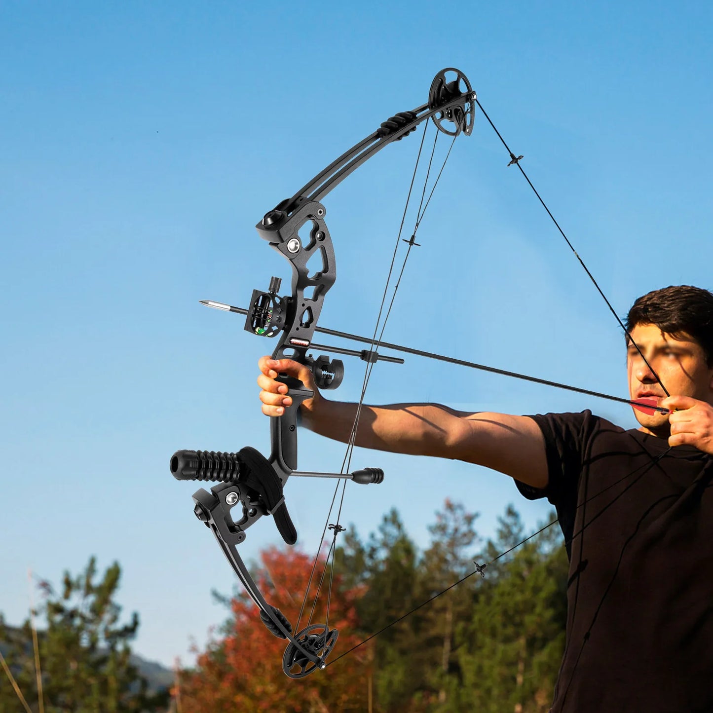 Compound Bow Right Hand Hunting Kit with Sight and Accessories