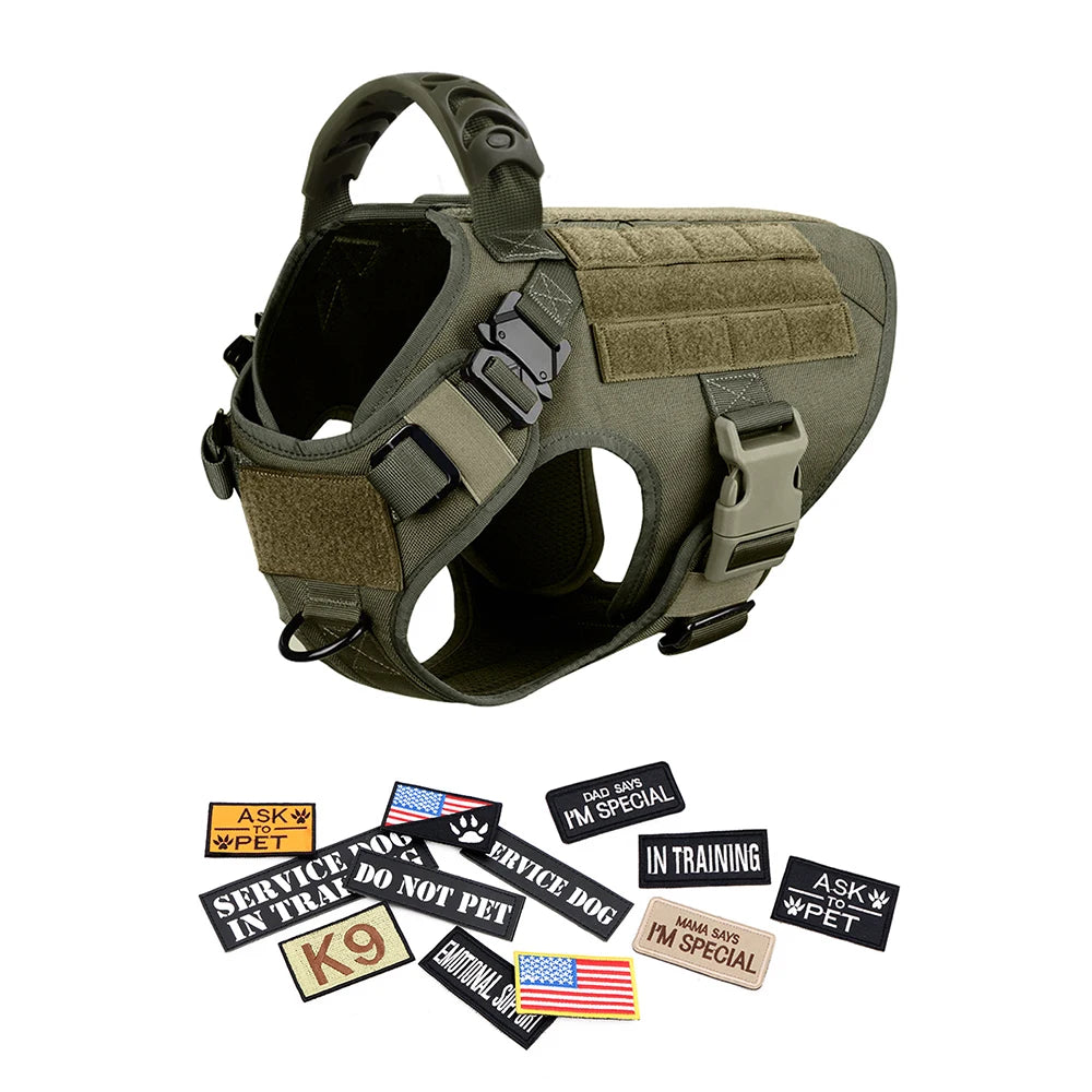 Tactical Dog Harness Set for Training and Adventures