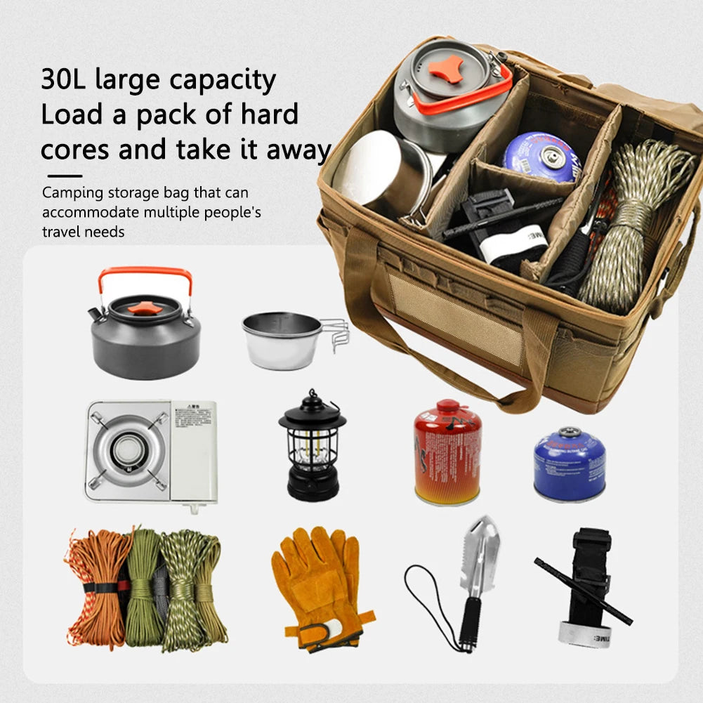 Camping Utensil Organizer Large Capacity Storage Bag