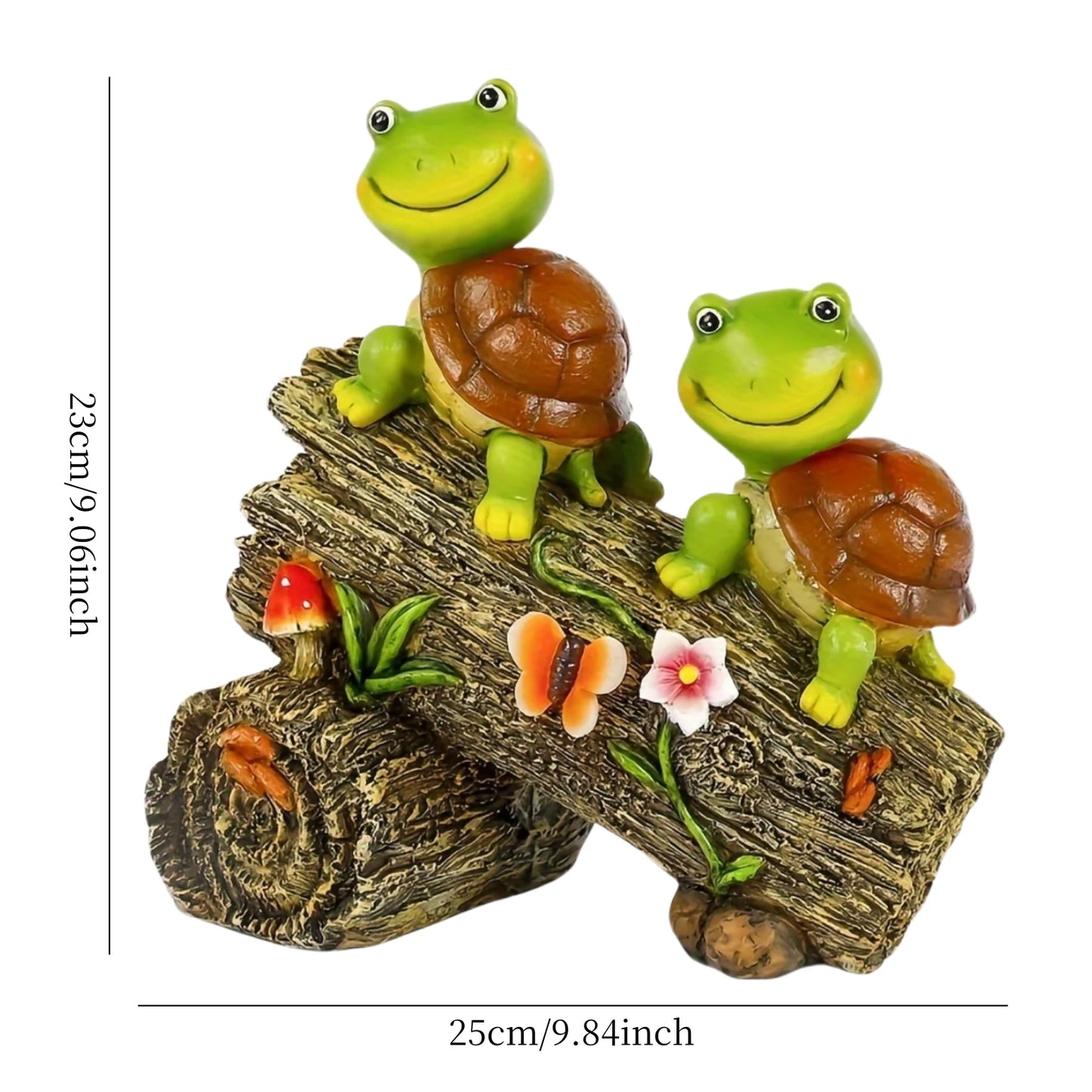Solar Turtle Garden Statue for Outdoor Decor and Lighting