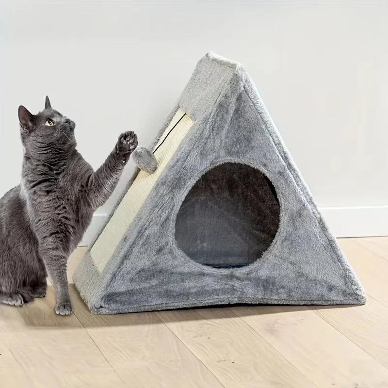 Cat Comfort Bed With Plush Toy Ball And Scratching Board
