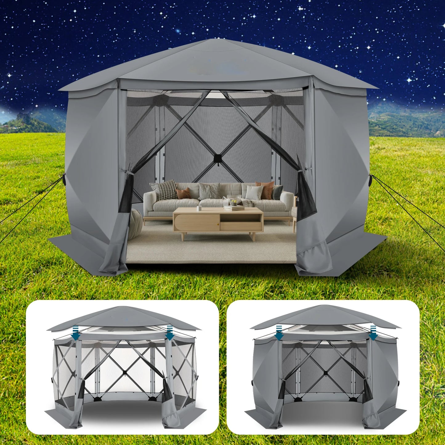 Pop Up Gazebo Screen Tent for Outdoor Camping Adventures