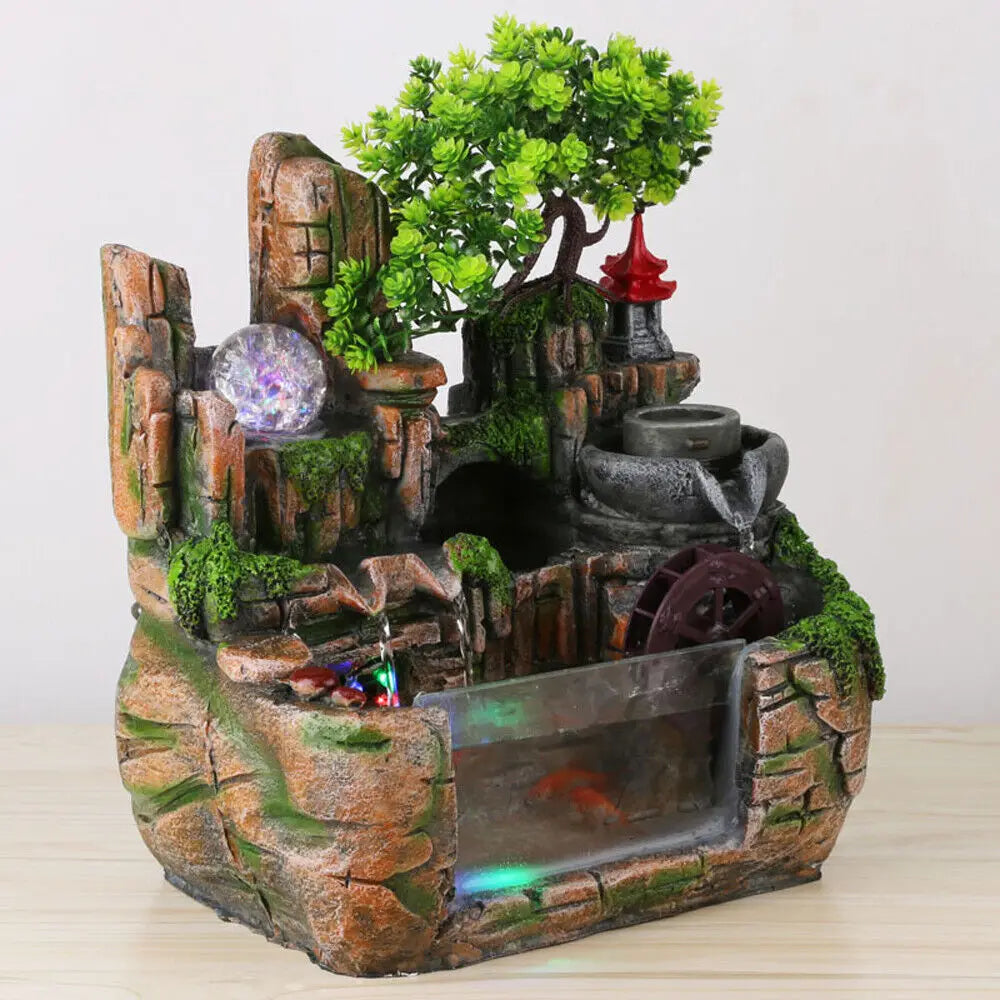 Fountain Rockery Feng Shui Water Sound Desktop Decor