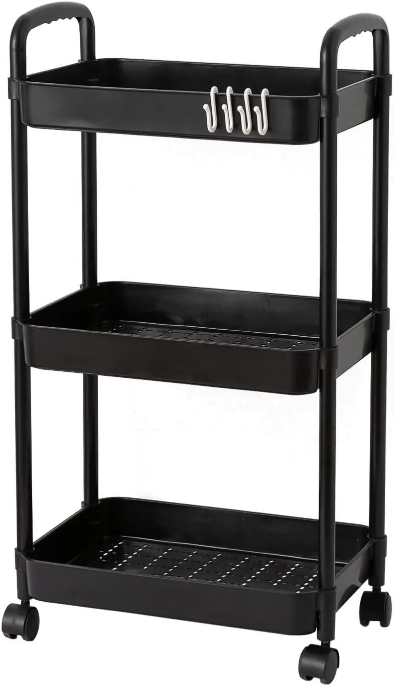 3 Tier Rolling Storage Cart For Home And Office Use