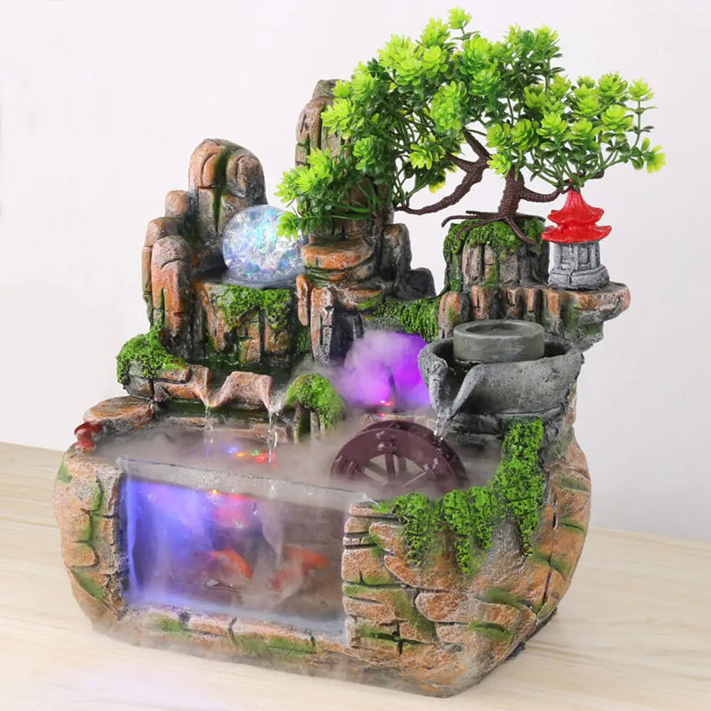 Fountain Rockery Feng Shui Water Sound Desktop Decor
