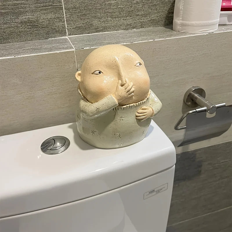 Funny Holding Nose Sculpture Statue For Home Shelf Decor