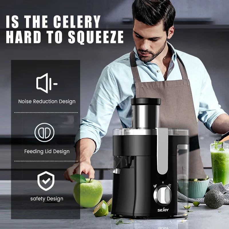 SEJOY Centrifugal Juicer Machine With Auto Pulp Ejection