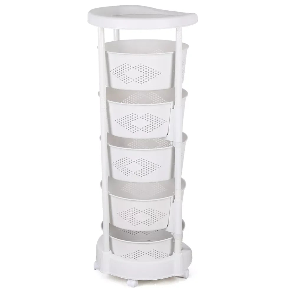 Rotating Kitchen Organizer Rack for Fruits and Vegetables