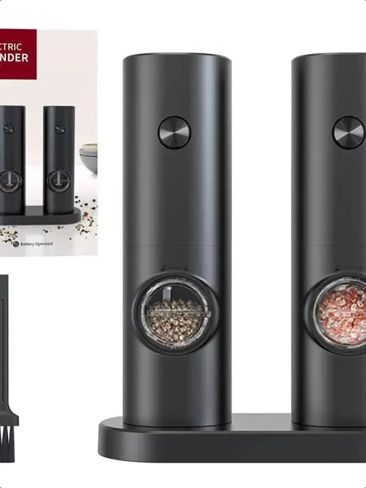 2Pcs  Salt And Pepper Grinder With Adjustable Coarseness Refillable