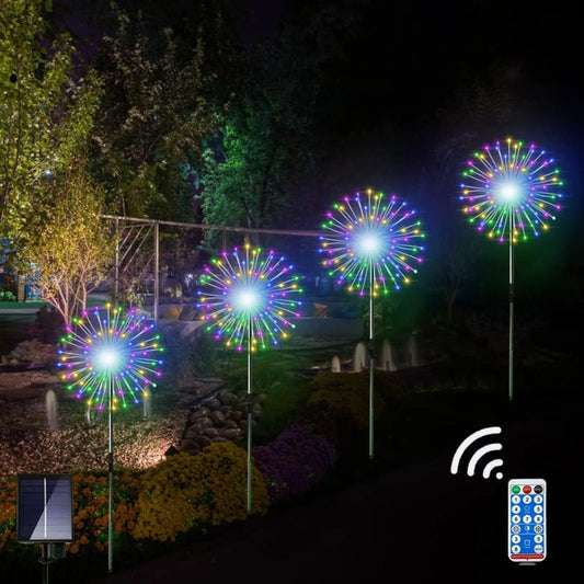 Solar Firework String Lights for Outdoor Christmas Party Decor