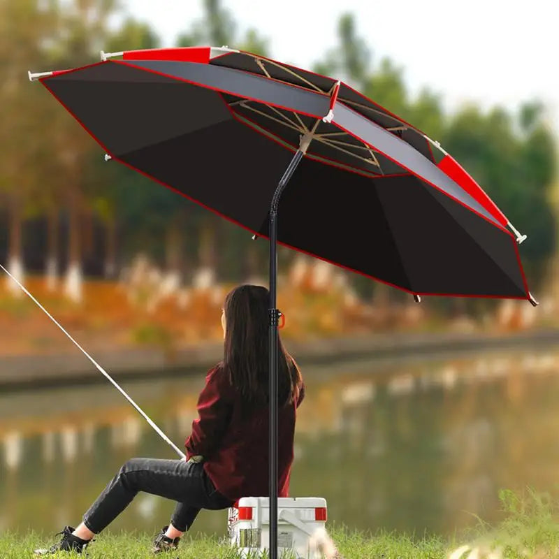 1.8m Fishing Sun Umbrella with 360-Degree Rotation Folding Universal  Large Fishing Umbrella