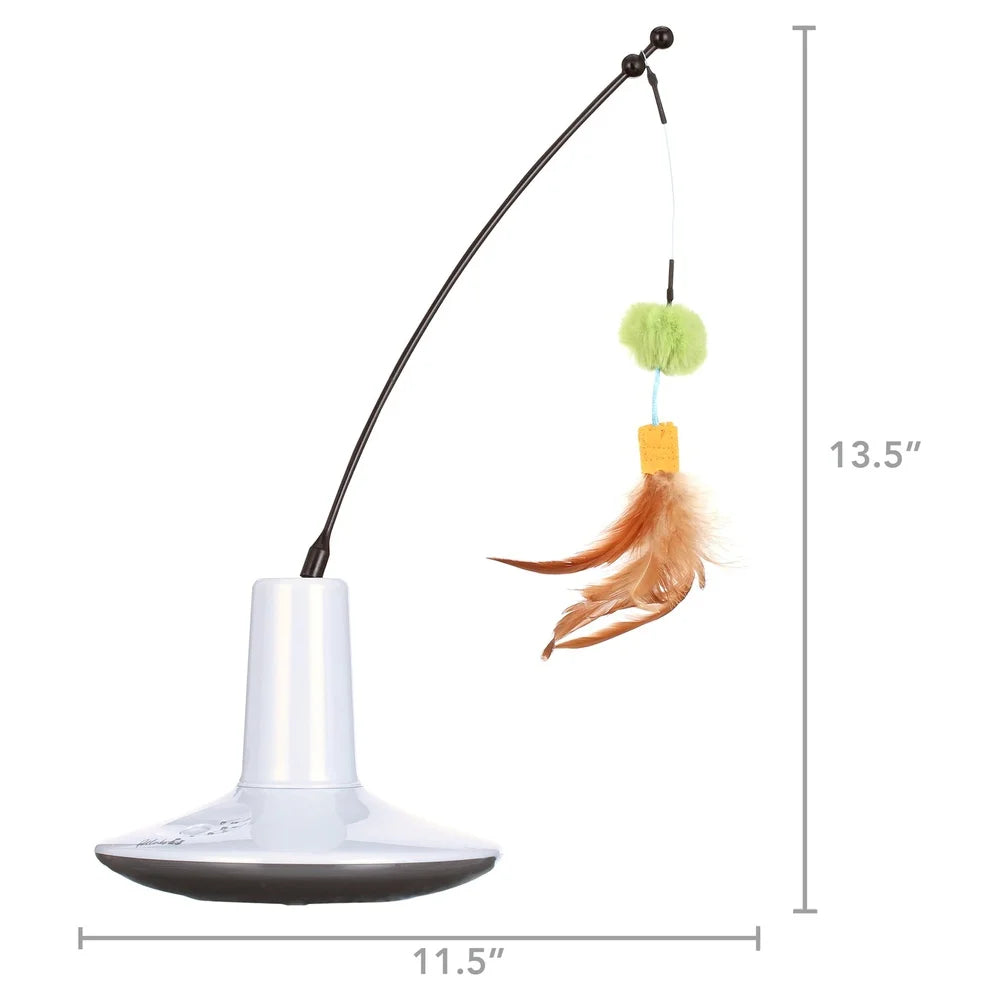Interactive Electronic Cat Toy with Chasing Feather Motion