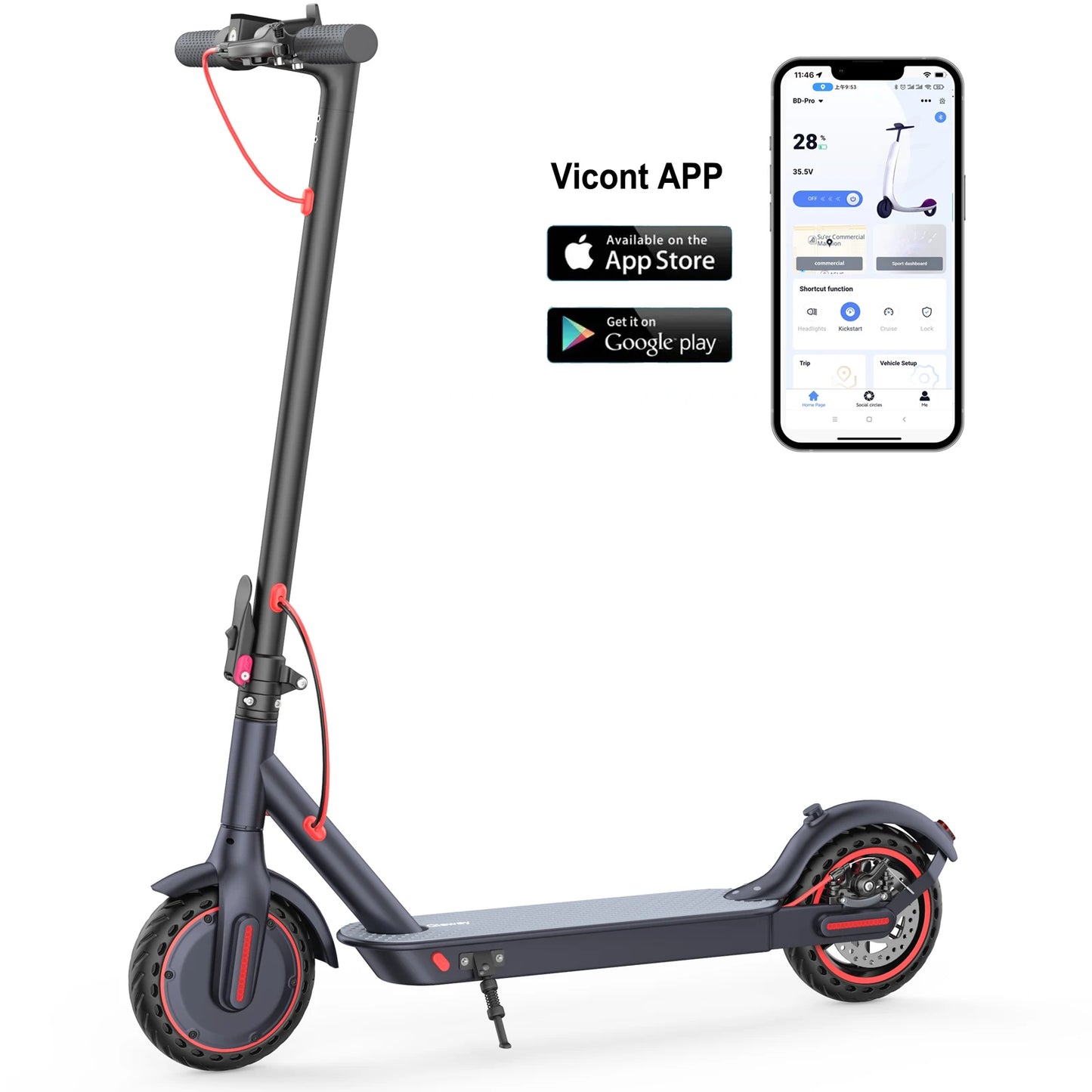 Ladped LP60 Electric Scooter with Smart Control and Folding Design