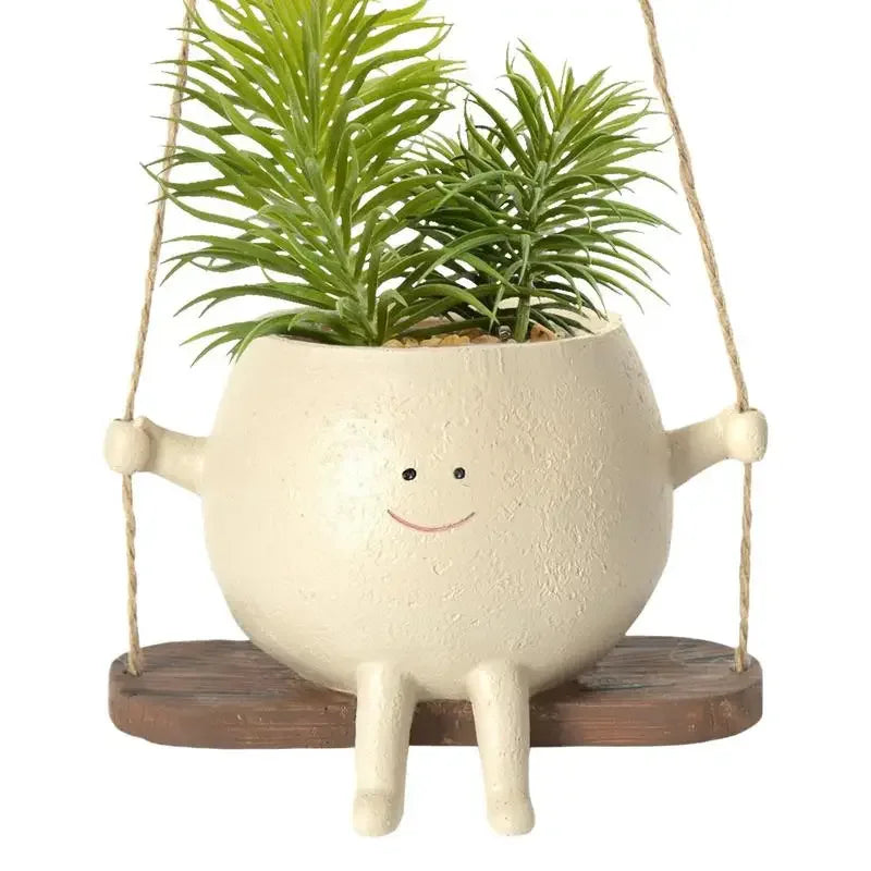Plant Hanger Baskets Lovely Swing Face Planter Pot Decor